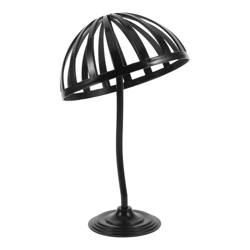 2Pcs Freestanding Plastic Hat Rack Dome Shape Wig Holder Black Finish 2