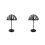 2Pcs Freestanding Plastic Hat Rack Dome Shape Wig Holder Black Finish 10