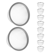 30Pcs Stainless Steel Tea Strainer Filter Fine Mesh for Teapot Silver