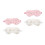 4Pcs Soft Plush Sleep Blindfold White Eye Mask Light Blocking for Rest 9