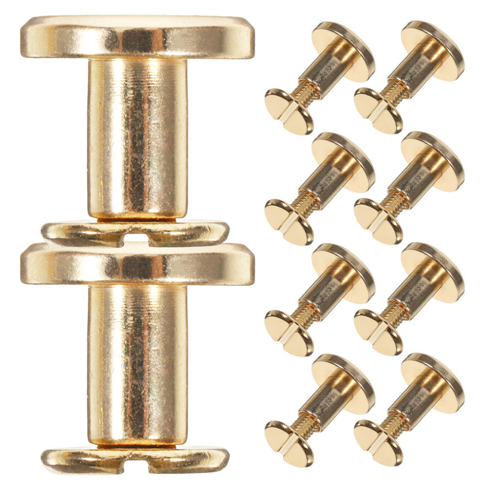 50Pcs Golden Zinc Alloy Rivet Kit Flat Head Studs For Crafting 3591302829200