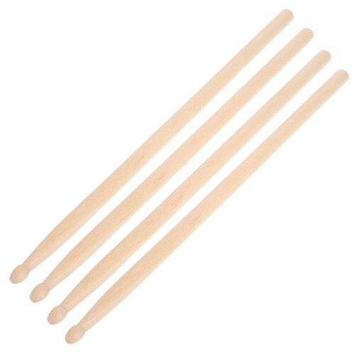 4Pairs Wood Drumsticks with Smooth Surface Beige Ideal for Practice 1