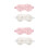 4Pcs Soft Plush Sleep Blindfold White Eye Mask Light Blocking for Rest 10