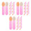300Pcs Rosy Compact Acrylic Makeup Brushes for Eyeshadow and Lip 5