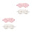 4Pcs Soft Plush Sleep Blindfold White Eye Mask Light Blocking for Rest 5