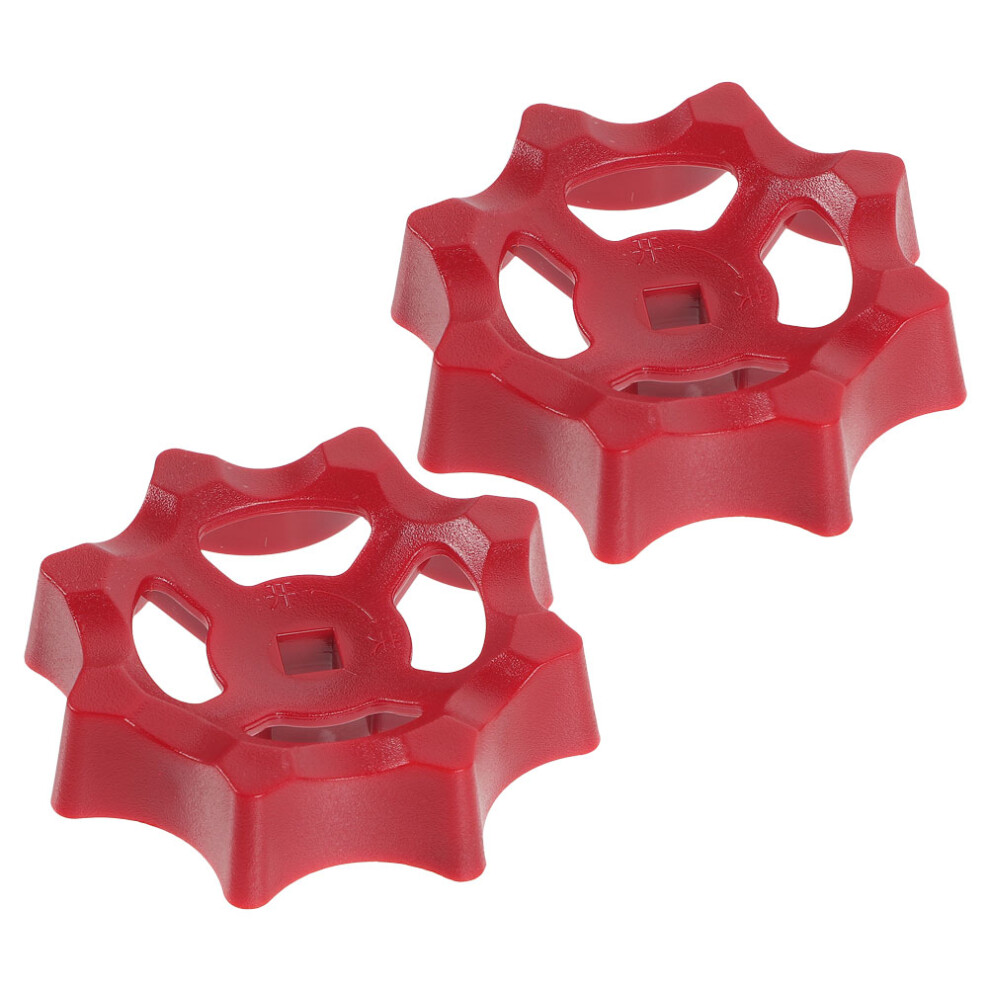 6Pcs Red Abs Outdoor Faucet Wheel Handle Hose Bib Valve Handwheel Tool 3603166604869