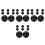 32Pcs PP Black Trampoline Caps Easy Install Pole Replacement Parts 4