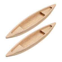 6Pcs Wooden Boat Models Light Brown Nautical Ocean Theme Home Decor