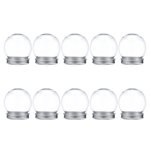 40Pcs DIY Clear Plastic Snow Globe Jars for Christmas Candy Storage 1
