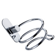 2Pcs Anti-Rust Hair Dryer Holder Rack Wall-Mounted Silver Storage