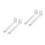 4Pcs Minimalist White Curtain Track Bracket Set Iron ABS 4