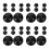 32Pcs PP Black Trampoline Caps Easy Install Pole Replacement Parts 8
