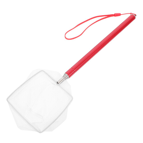 4Pcs Extendable Red Fish Net Lightweight Stainless Steel Aquarium Tool 1