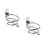 2Pcs Anti-Rust Hair Dryer Holder Rack Wall-Mounted Silver Storage 4