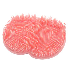 2Pcs Pink Tpe Foot Massage Pad Shower Mat Non-Slip Foot Rubbing Pad