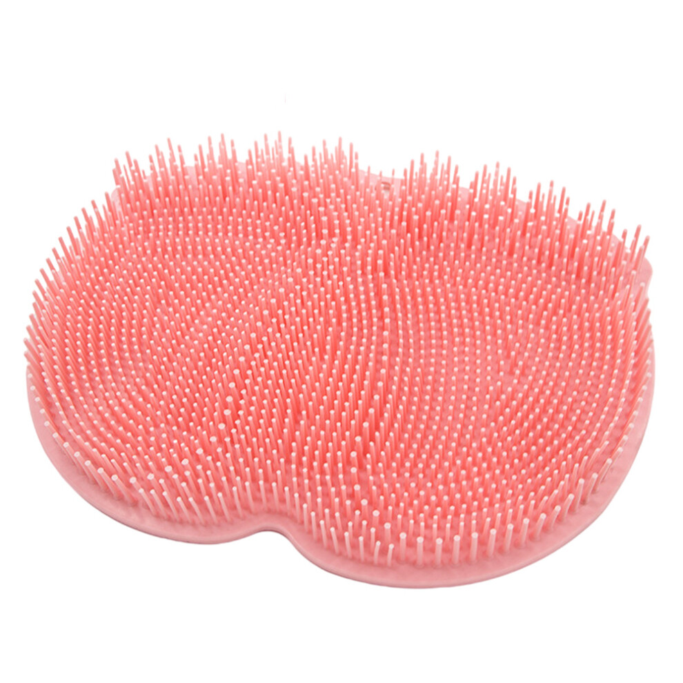 Vaguelly Pink 2Pcs Tpe Foot Massage Pad Shower Mat Non-Slip Foot Rubbing Pad