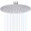 2Pcs Stainless Steel Round Shower Head Silver 360 Adjustable Rainfall 1