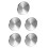 5Pcs Stainless Steel Round Pizza Pans Multifunctional Bbq Baking Dish 4