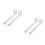 4Pcs Minimalist White Curtain Track Bracket Set Iron ABS 7