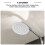 2Pcs Stainless Steel Round Shower Head Silver 360 Adjustable Rainfall 8