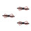 3Pcs Men's Wooden Bow Tie Hollow Pattern Adjustable Strap Multi Use 9