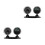 2Pcs ABS Auto Dashboard Compass Black Two-in-One Accurate Guide Ball 10