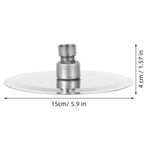 2Pcs Stainless Steel Round Shower Head Silver 360 Adjustable Rainfall 2