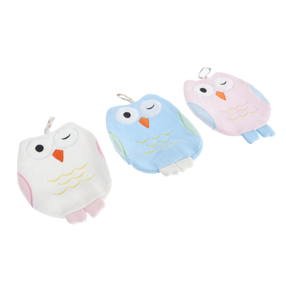 Vaguelly 6Pcs Practical Bamboo Fiber Bath Mittens Cartoon Style Body Scrubbers