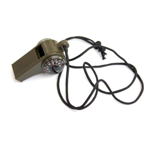 8Pcs Outdoor Multi-Tool Whistles with Thermometer Compass for Survival 1