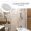 2Pcs Stainless Steel Round Shower Head Silver 360 Adjustable Rainfall 9