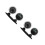 2Pcs ABS Auto Dashboard Compass Black Two-in-One Accurate Guide Ball 7