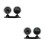2Pcs ABS Auto Dashboard Compass Black Two-in-One Accurate Guide Ball 4