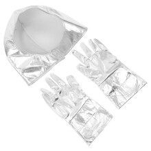3Sets Silver Kids Astronaut Costume Gloves for Space Parties