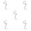 5Pcs Alloy Bolo Tie Adjustable Necklace Unisex 8