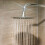2Pcs Stainless Steel Round Shower Head Silver 360 Adjustable Rainfall 6