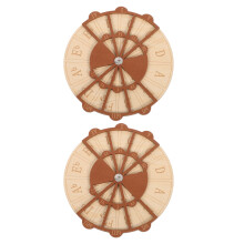 2Pcs Multi Color Wooden Guitar Chord Compass Circle of Fifths Trainer