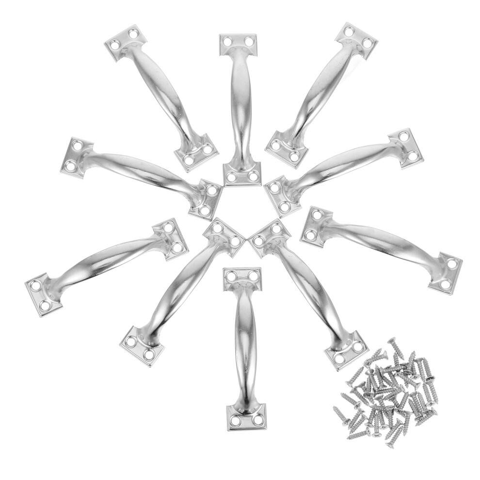 30Pcs Heavy Duty Silver Iron Door Pull Handles Bow Design For Drawers 3603166608997