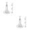 8Pcs White ABS Solar Panel Brackets with 360 Rotation for Outdoor Use 3