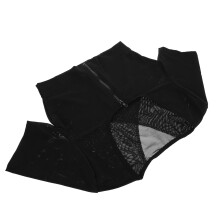 5Pcs Black Mens Body Shaper Zip-Up Shirt Breathable Shapewear for Home