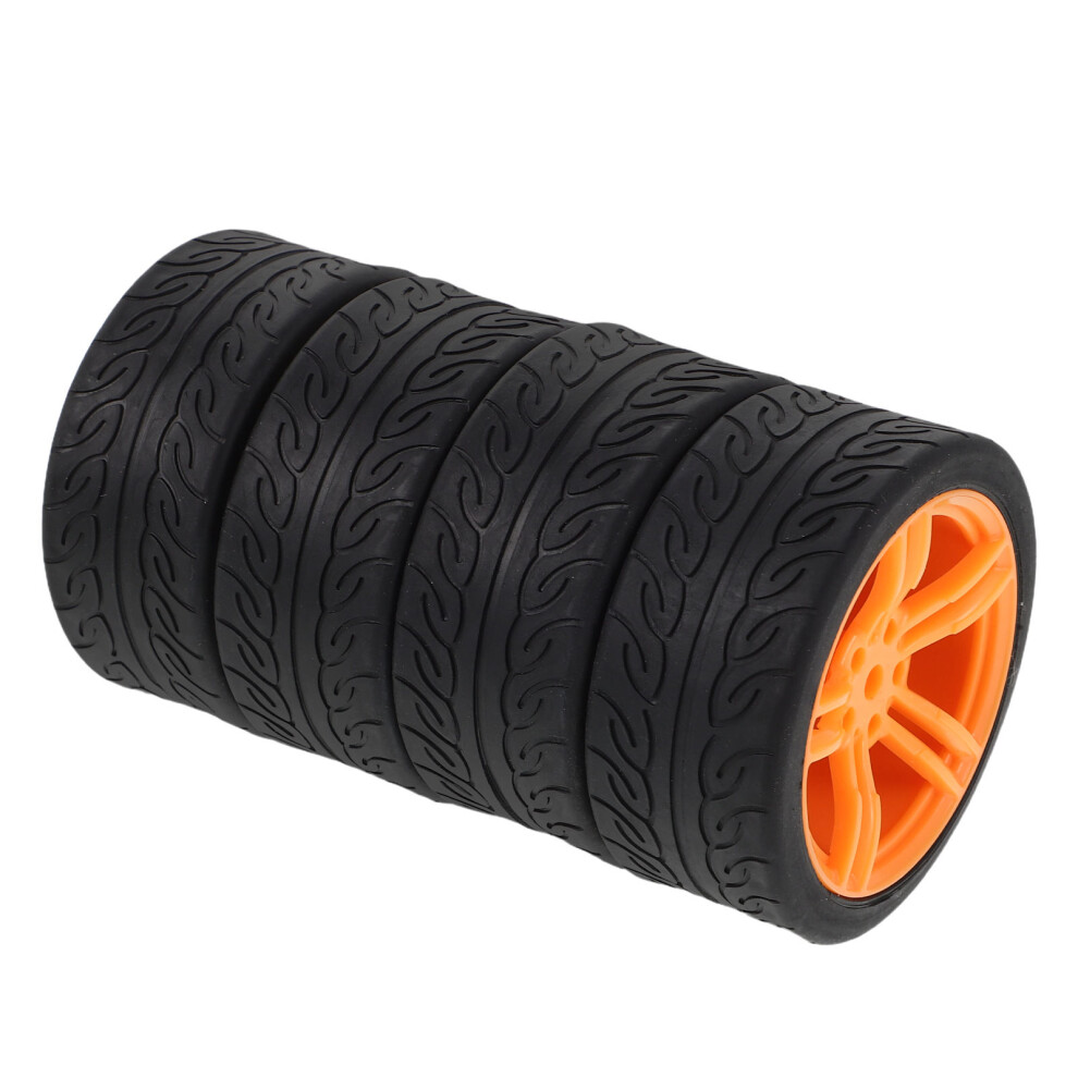 Photos - Parts for Drones & RC models 16Pcs DIY Orange Rubber Wheels for Kids Car Model Assembly Toys