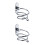 2Pcs Anti-Rust Hair Dryer Holder Rack Wall-Mounted Silver Storage 8