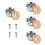 8Pcs Silver Closet Rod Support Zinc Alloy Pole Socket for Home Use 2