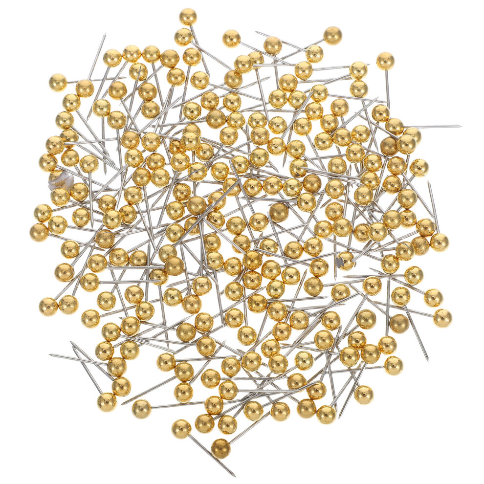 400Pcs Stylish Golden Push Pins For Bulletin Boards And Maps Home Use 3592210766670
