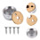 8Pcs Silver Closet Rod Support Zinc Alloy Pole Socket for Home Use 11