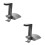 2Pcs Grey Headphone Rack Mount Desk Hook Holder for Large Headsets 8