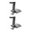 2Pcs Grey Headphone Rack Mount Desk Hook Holder for Large Headsets 10