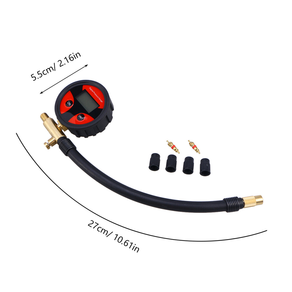 Photos - Car Service Station Equipment 2Pcs Black Digital Differential Pressure Gauge for Car Tire Monitoring