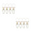 8Pcs Beige Iron Triangular Fire Extinguisher Holder Wall Mount Bracket 5