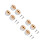 8Pcs Silver Closet Rod Support Zinc Alloy Pole Socket for Home Use 7