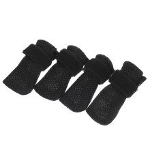 20Pcs Boots Soft Warm Polyester Paw Covers in Black